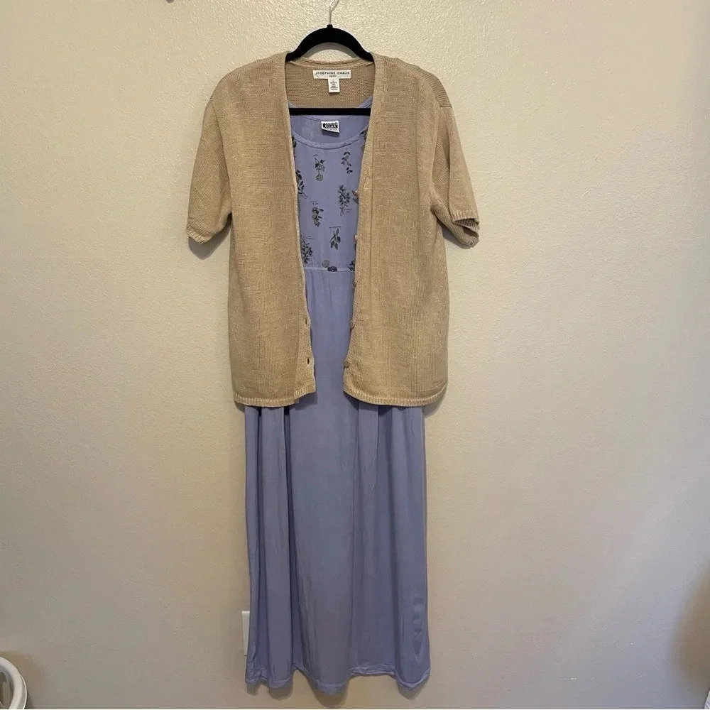 Vintage Action Gear Sportswear Dress Floral Maxi Length Size Large Made In USA